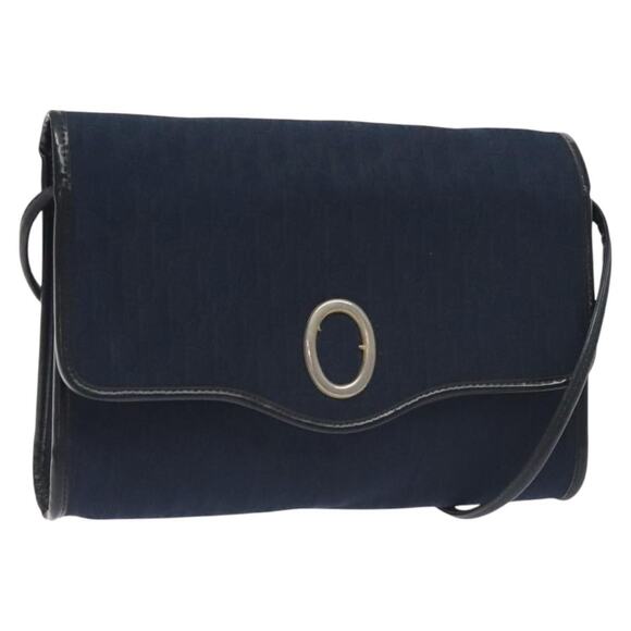 DIOR Trotter Canvas Shoulder Bag Navy - Picture 1 of 12